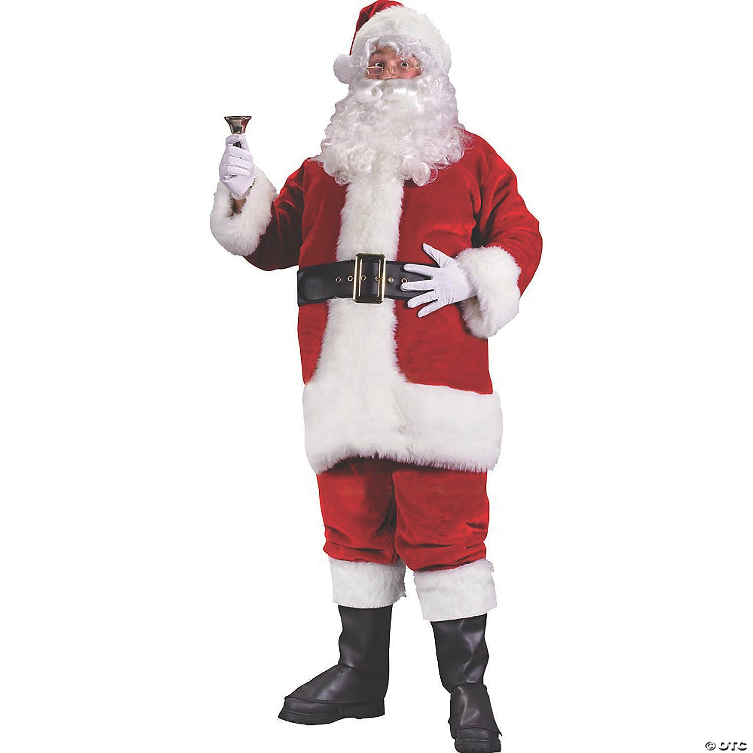 men s plus size premium plush red santa suit~fw7542