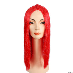 adults red mermaid wig~lw389rd