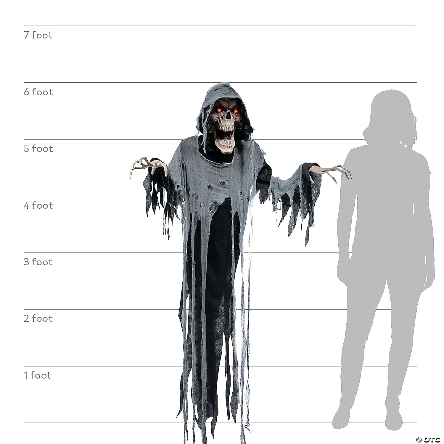 6  hanging animated reaper halloween decoration~mr123109-a06