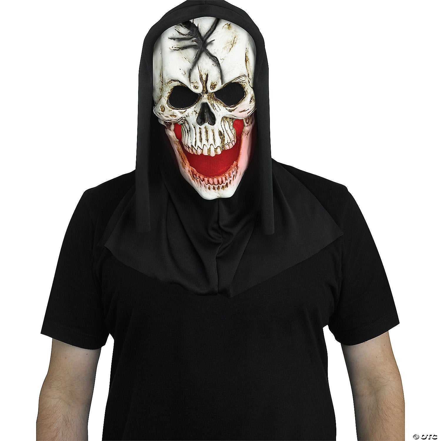 adults skull mask with red fade mouth~fw93442s