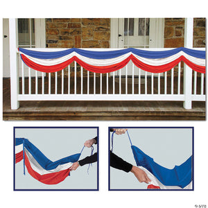 5  patriotic fabric bunting~bg50948