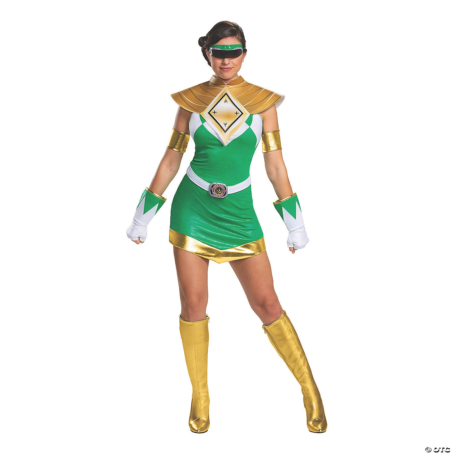 women s deluxe mighty morphin green ranger costume   small~dg104889n