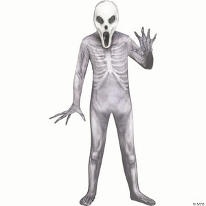 kids silver & white polyester alien invader costume   large 12 14~fw134022gyl