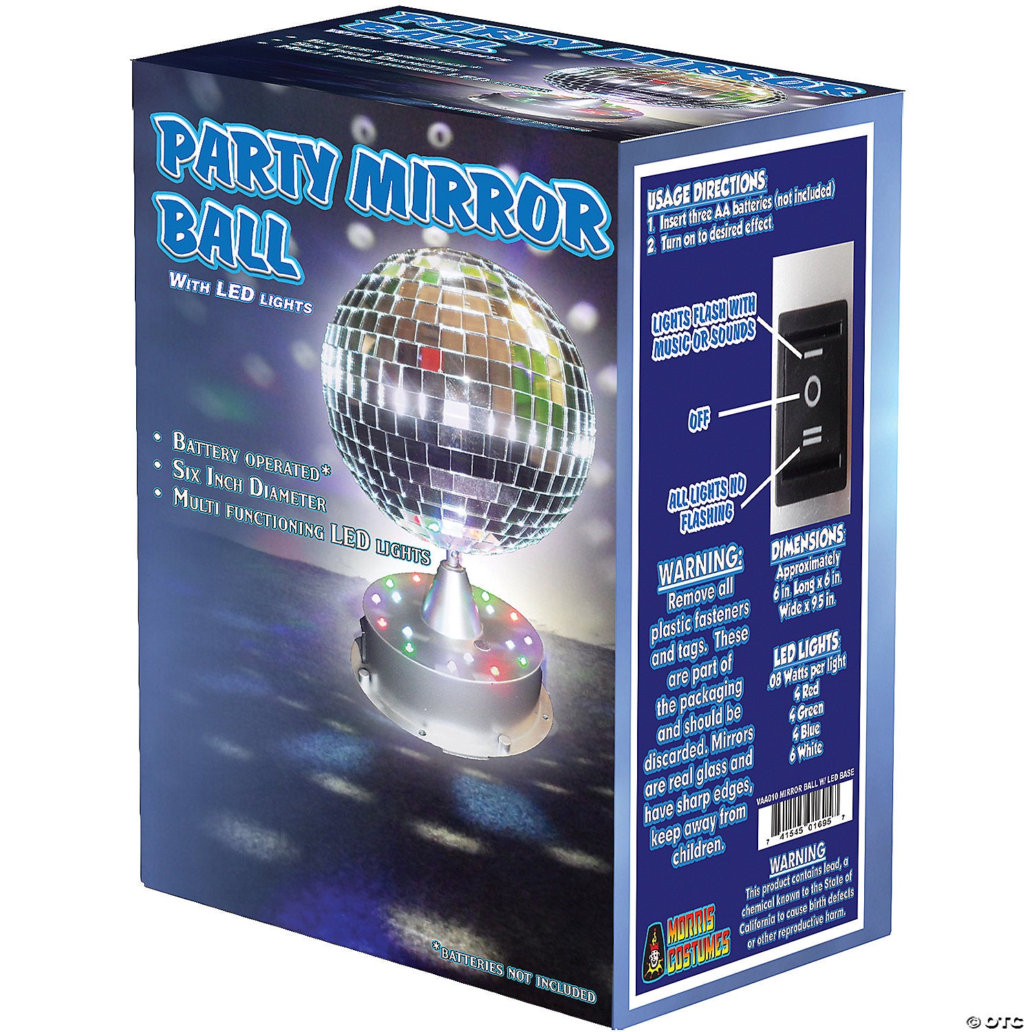 mirror ball with led base~vaa010-a02