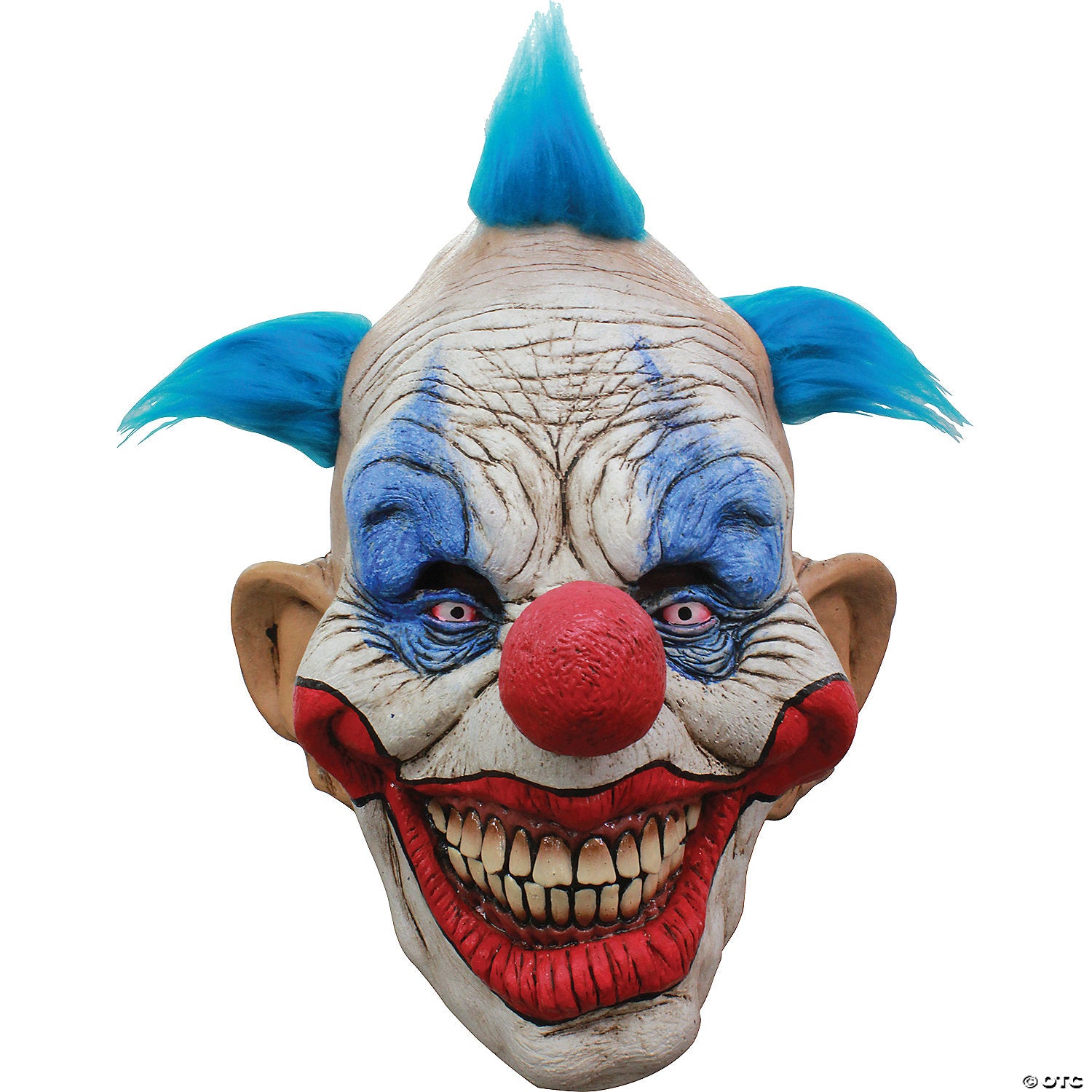 adults clown mask with blue hair~tb26448