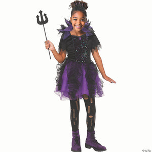 girl& 8217 s black & purple polyester octo princess costume   large 12 14~fw126802l