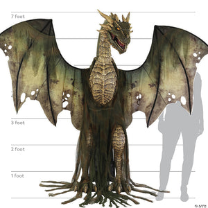 animated 7 ft  dark forest dragon~mr124633-a06