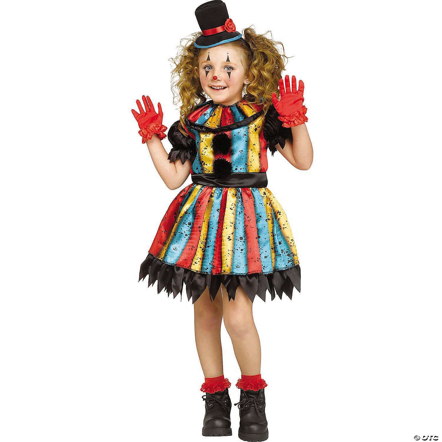 toddler colorful carny clown dress halloween costume   extra large 4 6~fw127081xl