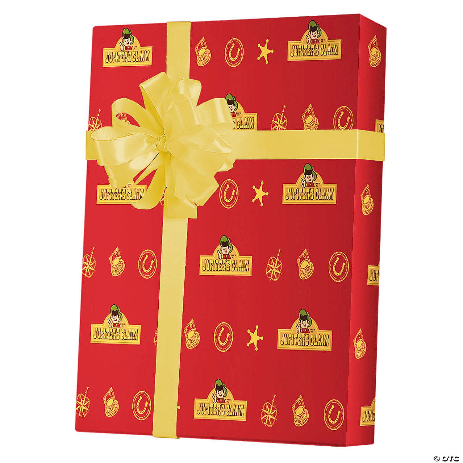 nope& 8482  jupiter s claim red & yellow wrapping paper~masfus168