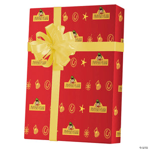 nope& 8482  jupiter s claim red & yellow wrapping paper~masfus168