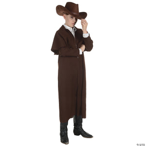 boy s wild west duster brown coat   large~ur27588lg