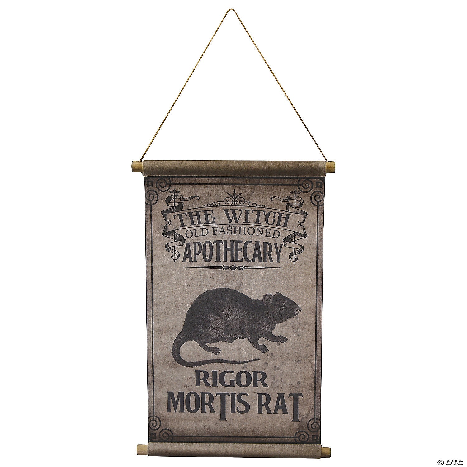 26  rigor mortis rat canvas hanging sign halloween decoration~ss45978