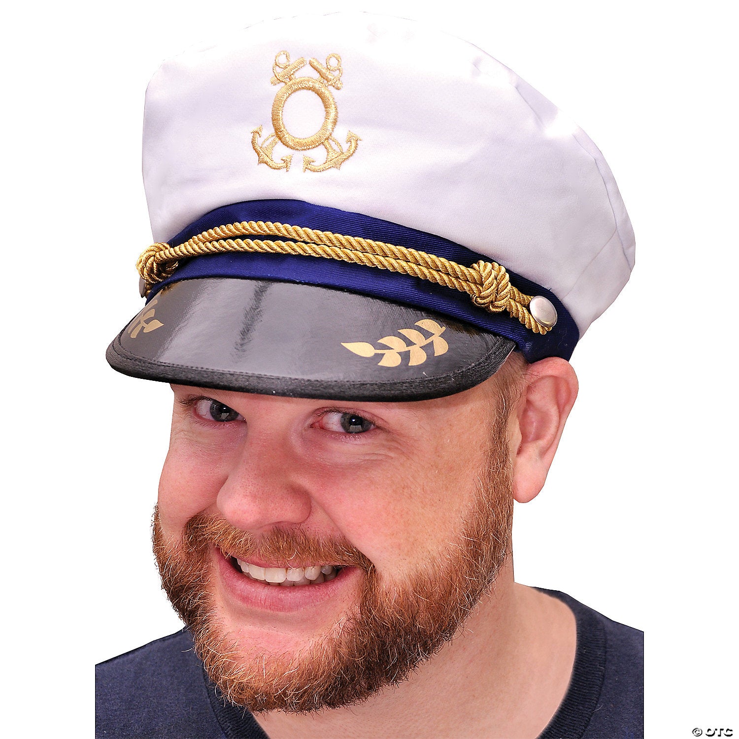 adults white captain hat~mr168019