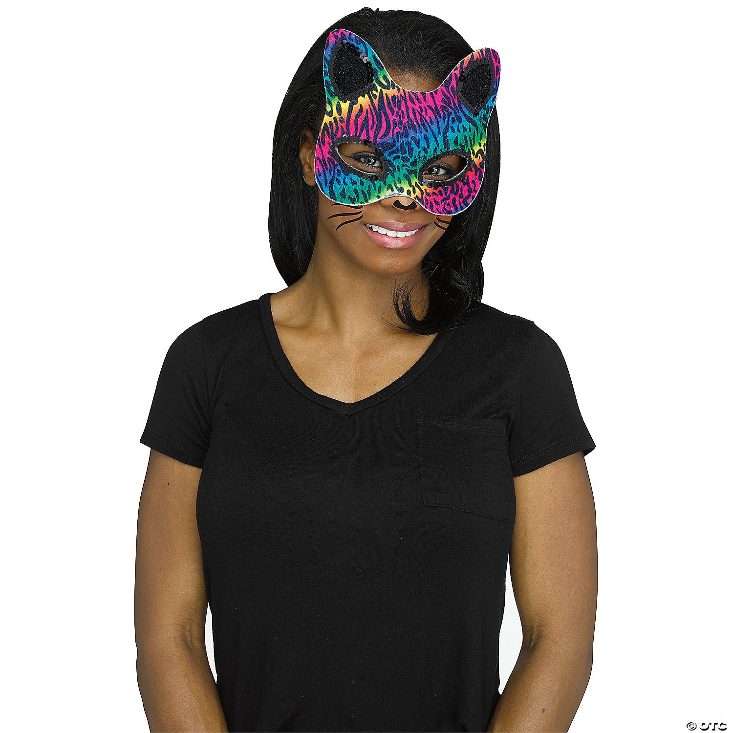 adults cat masks with tattoos rainbow~fw93498r