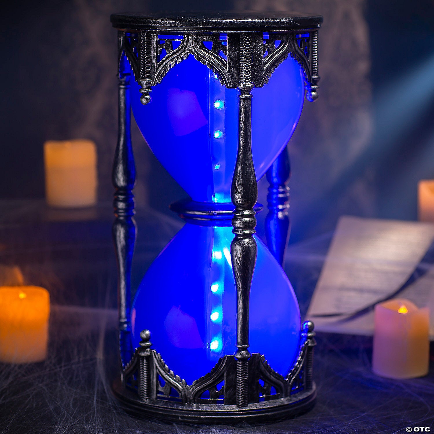 4  light up haunted hourglass with sound halloween tabletop decoration~sew84025-a01