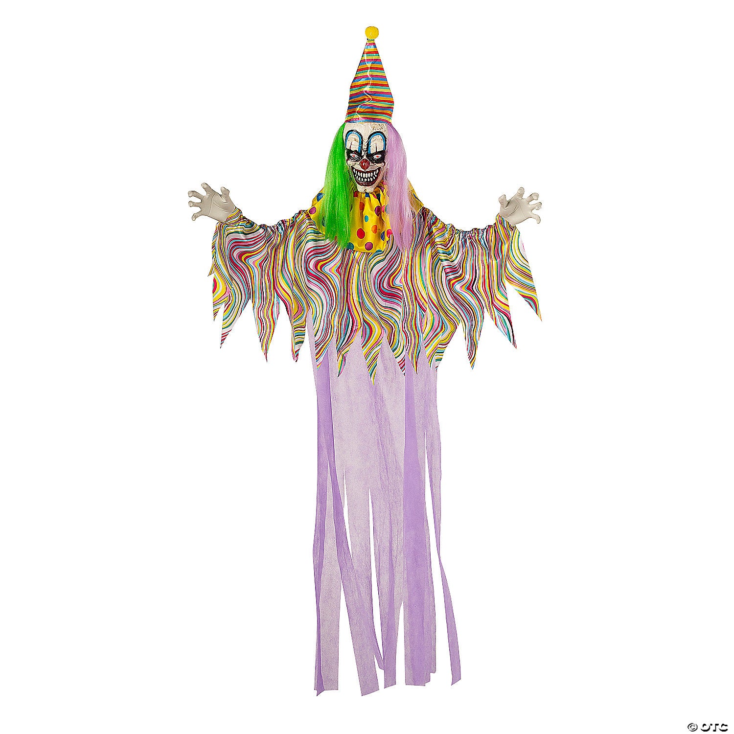 4  light up hanging clown with sounds halloween decoration~atc00118-a01