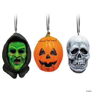 halloween 3  season of the witch& 8482  don post pumpkin  skull & witch ornament set~mattdp167