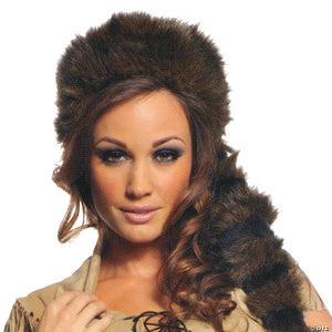 adults brown faux fur frontier hat~ur29370