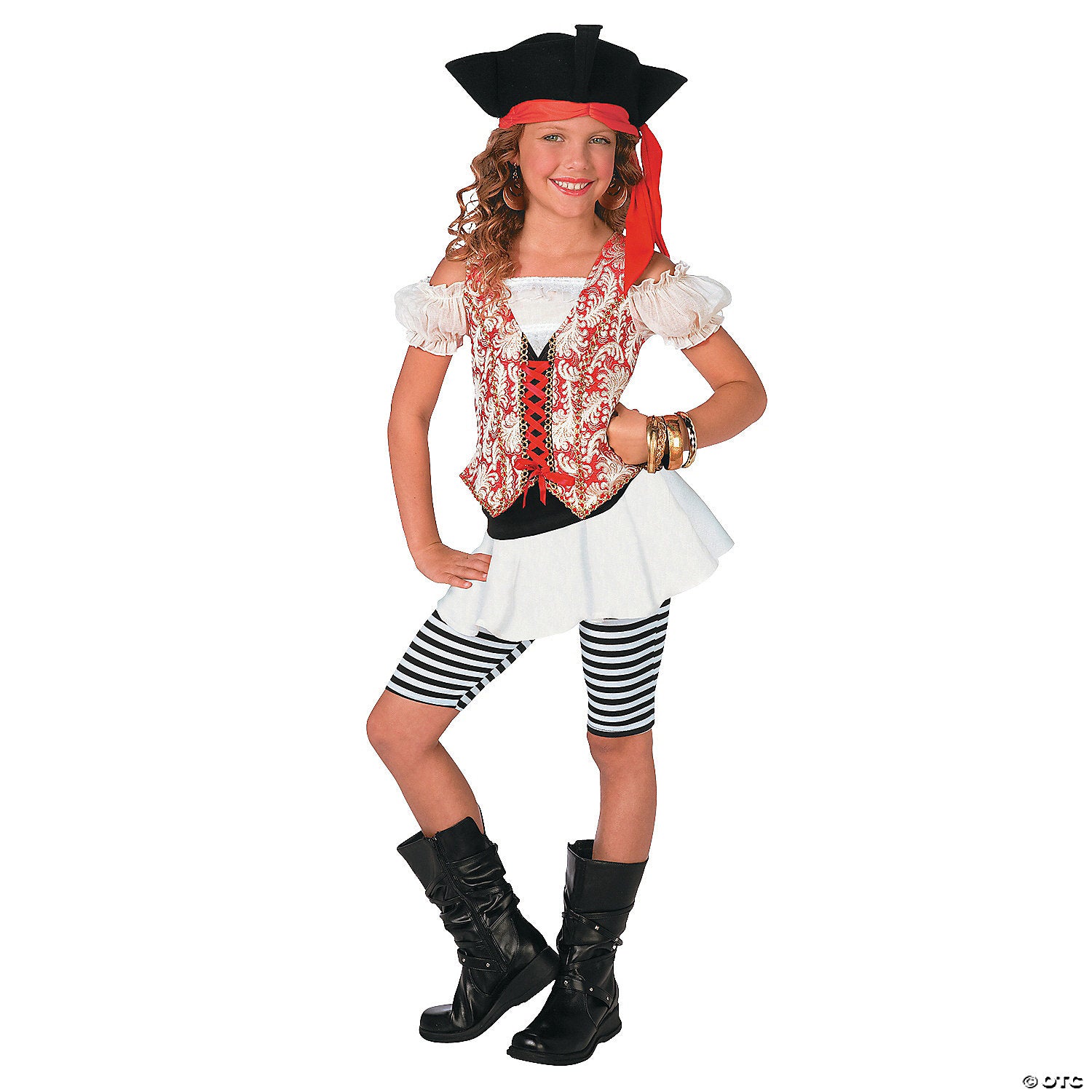 girl& 8217 s swashbuckler pirate costume   large~lf4007lg