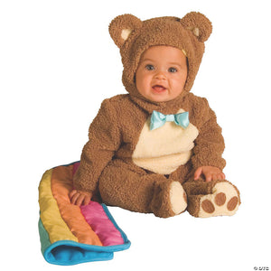 baby oatmeal bear with rainbow blankee costume   6 12 months~ru885356i