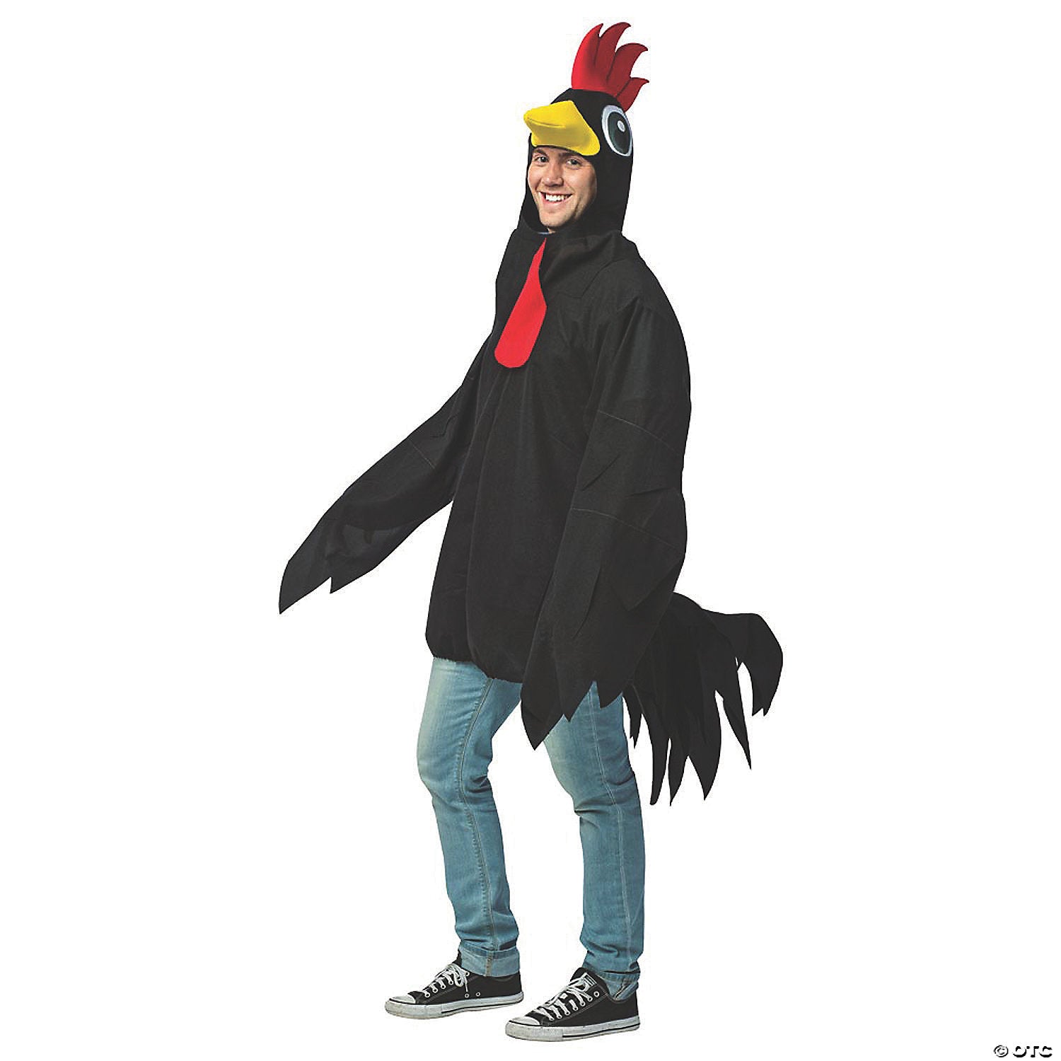 adult s black rooster costume~gc6712