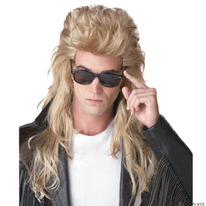 adult& 8217 s blonde 80s rock mullet wig~cc70626bd