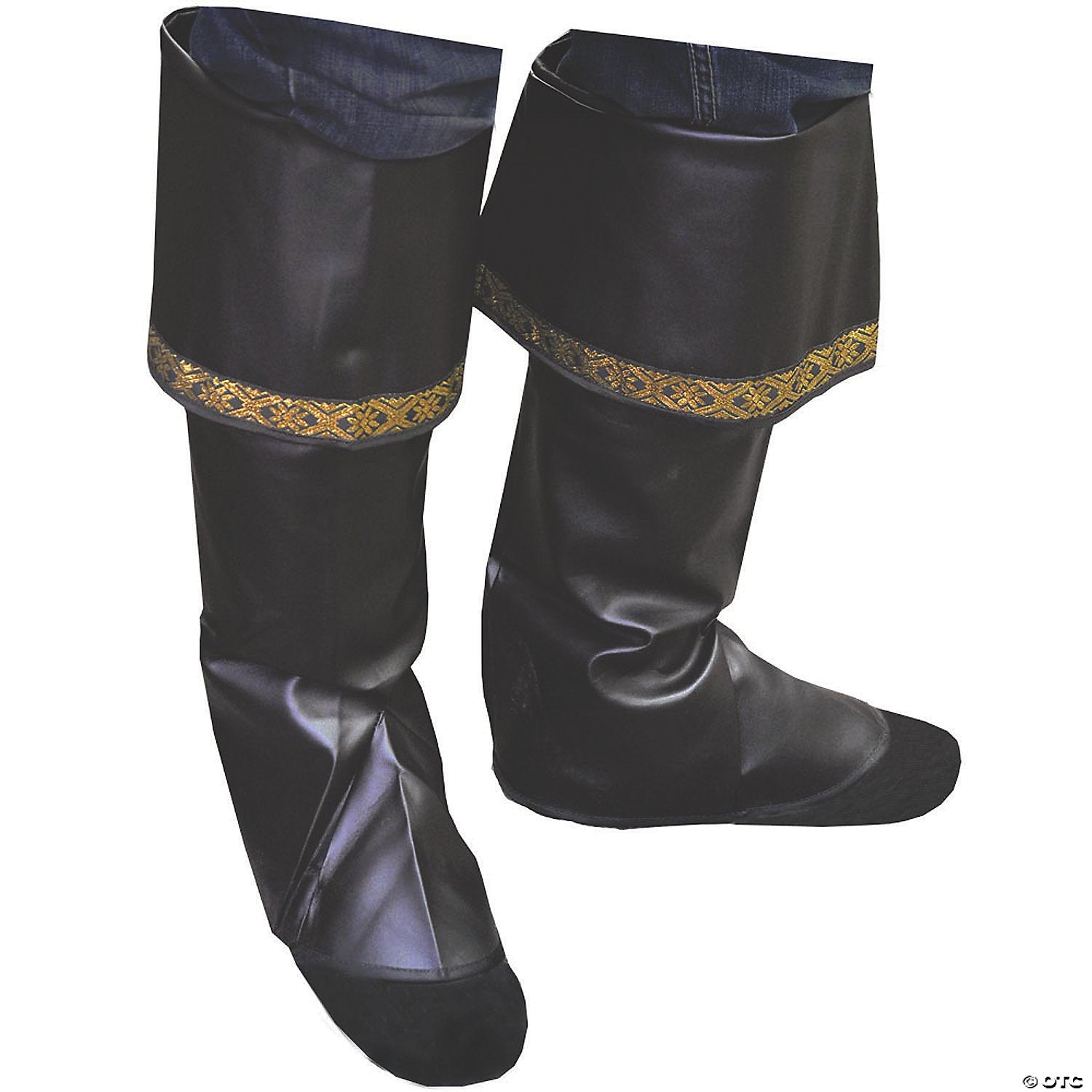 adults black pirate boot tops~ha20