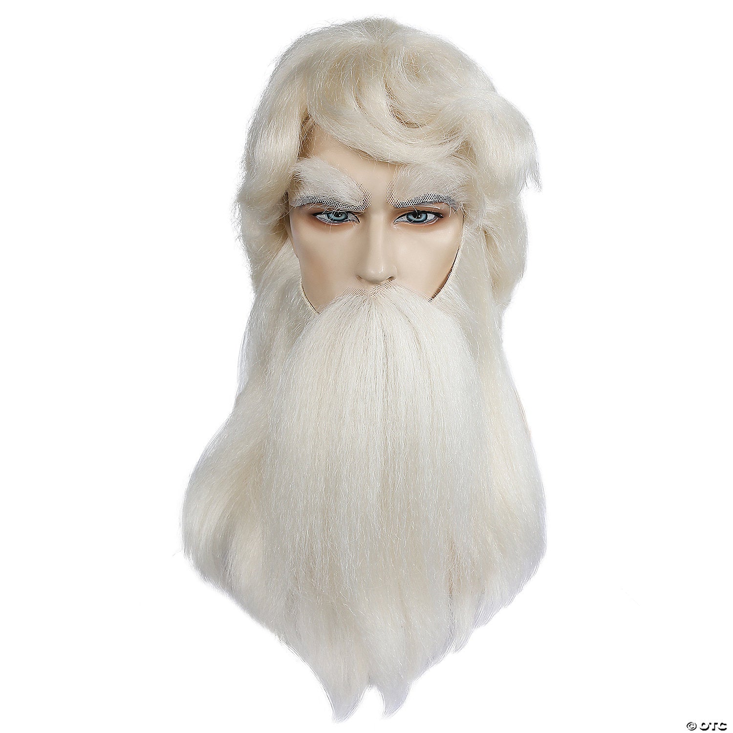 straight yak natural fiber santa wig & beard set~lw726wt