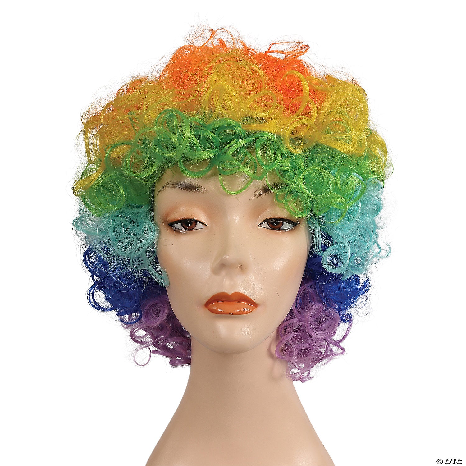 Women's Deluxe Long Curly Clown Wig