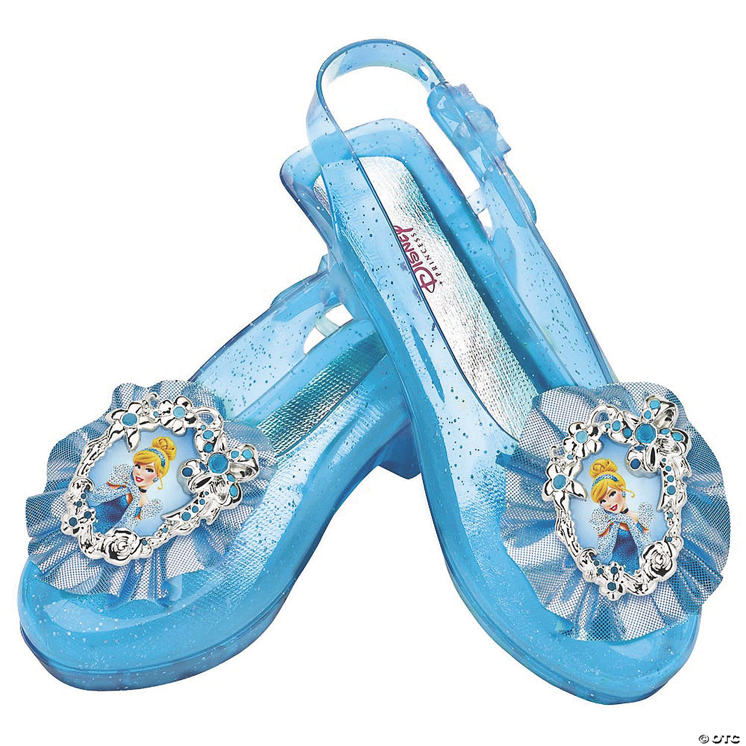 kids disney s cinderella blue sparkle jelly shoes~dg59286