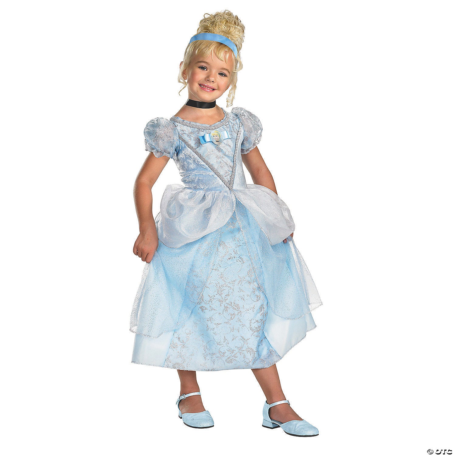 girl& 8217 s deluxe cinderella& 8482  costume   medium~dg50571k