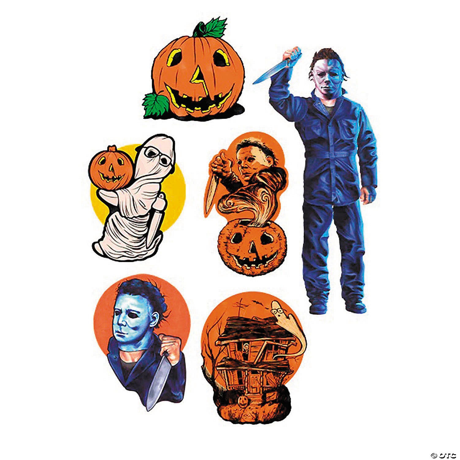 6 pc  halloween& 8482   1978  cutout wall decorations   series 1~mamcti100