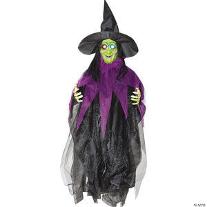 hanging witch with glowing eyes decoration~ss75503