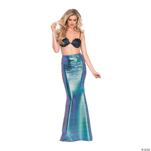 women s iridescent scale mermaid skirt   small~ua86710sm