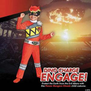 boy s classic mighty morphin power rangers& 8482  red ranger dino costume   4 6~dg82734l-a02