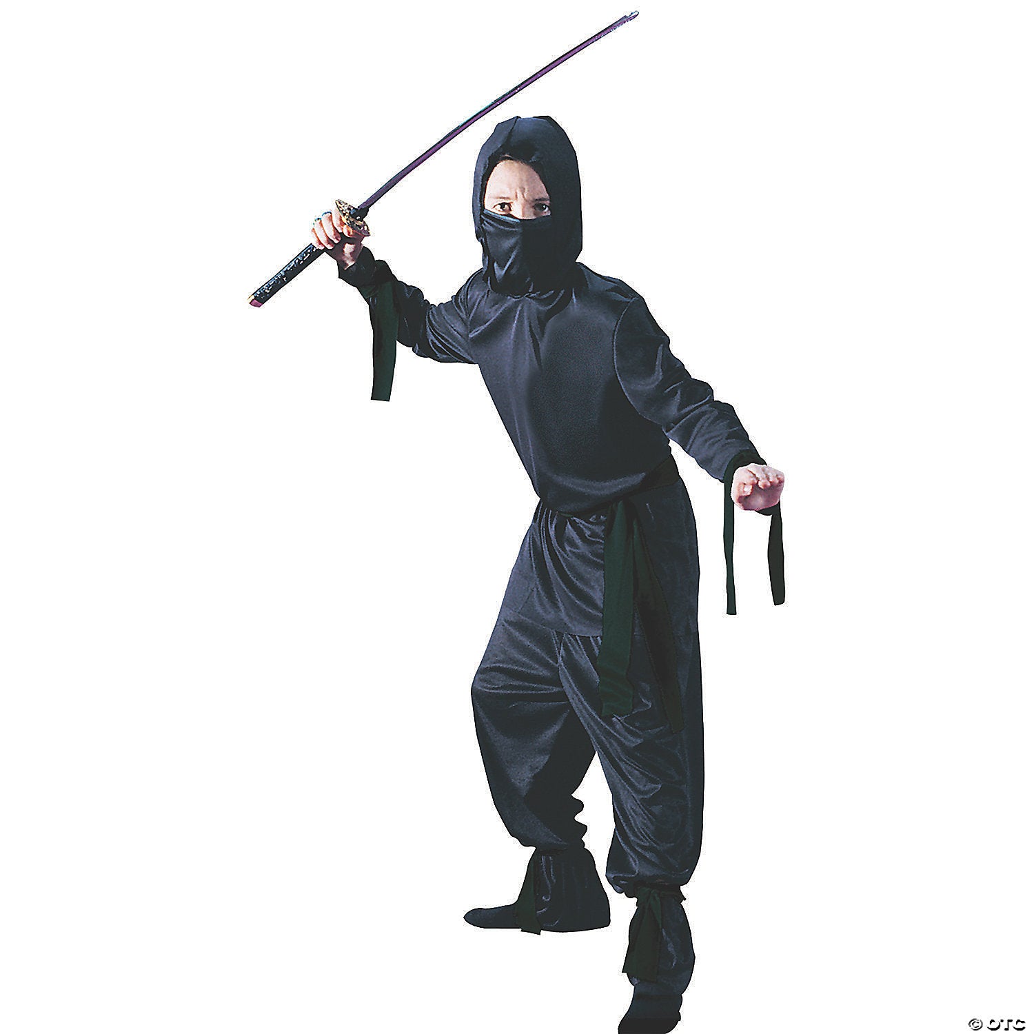 boy s black ninja costume   large~fw8707lg