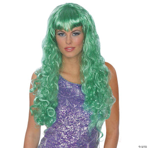 adults green mermaid wig~mr177223