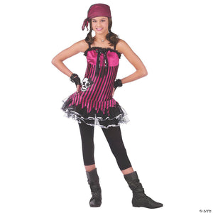 teen girl s rockin  skull pirate costume   standard~fw121243