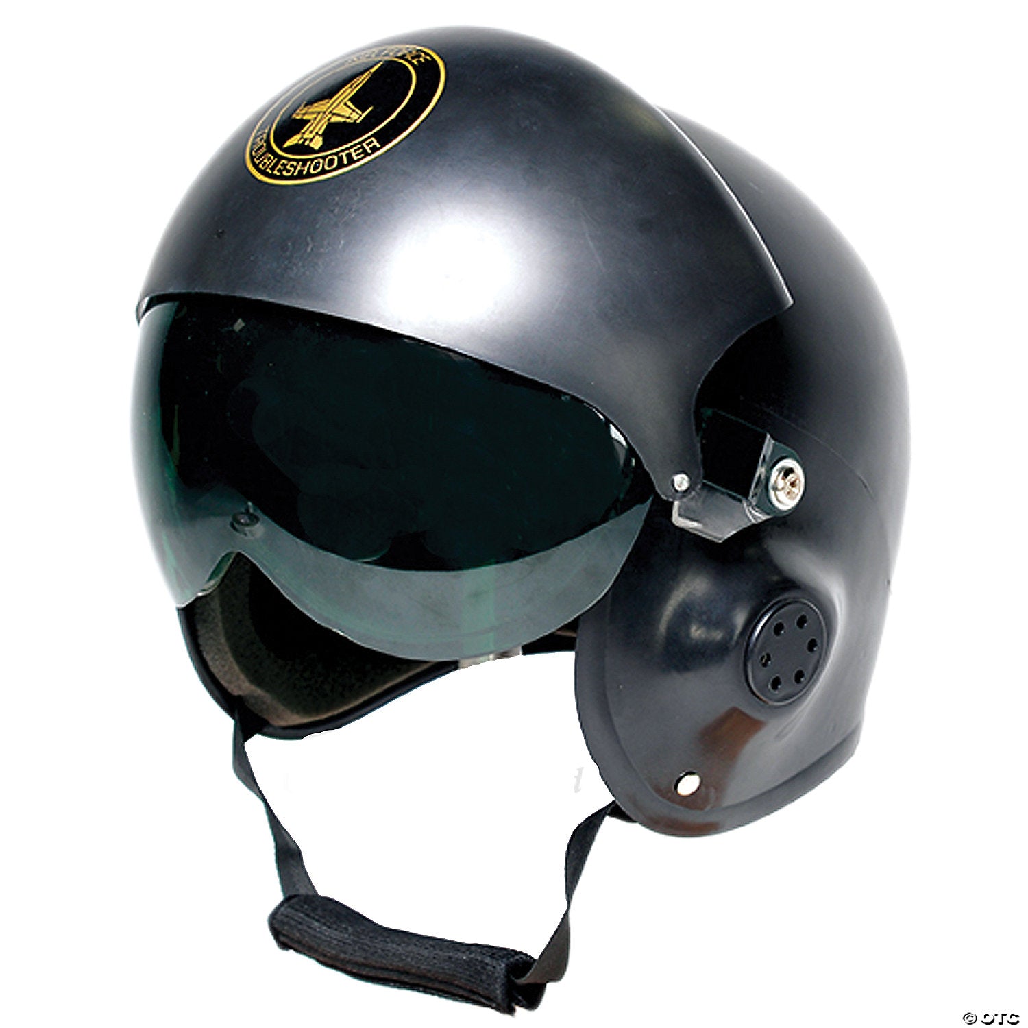 adults black pilot helmet~ur28741