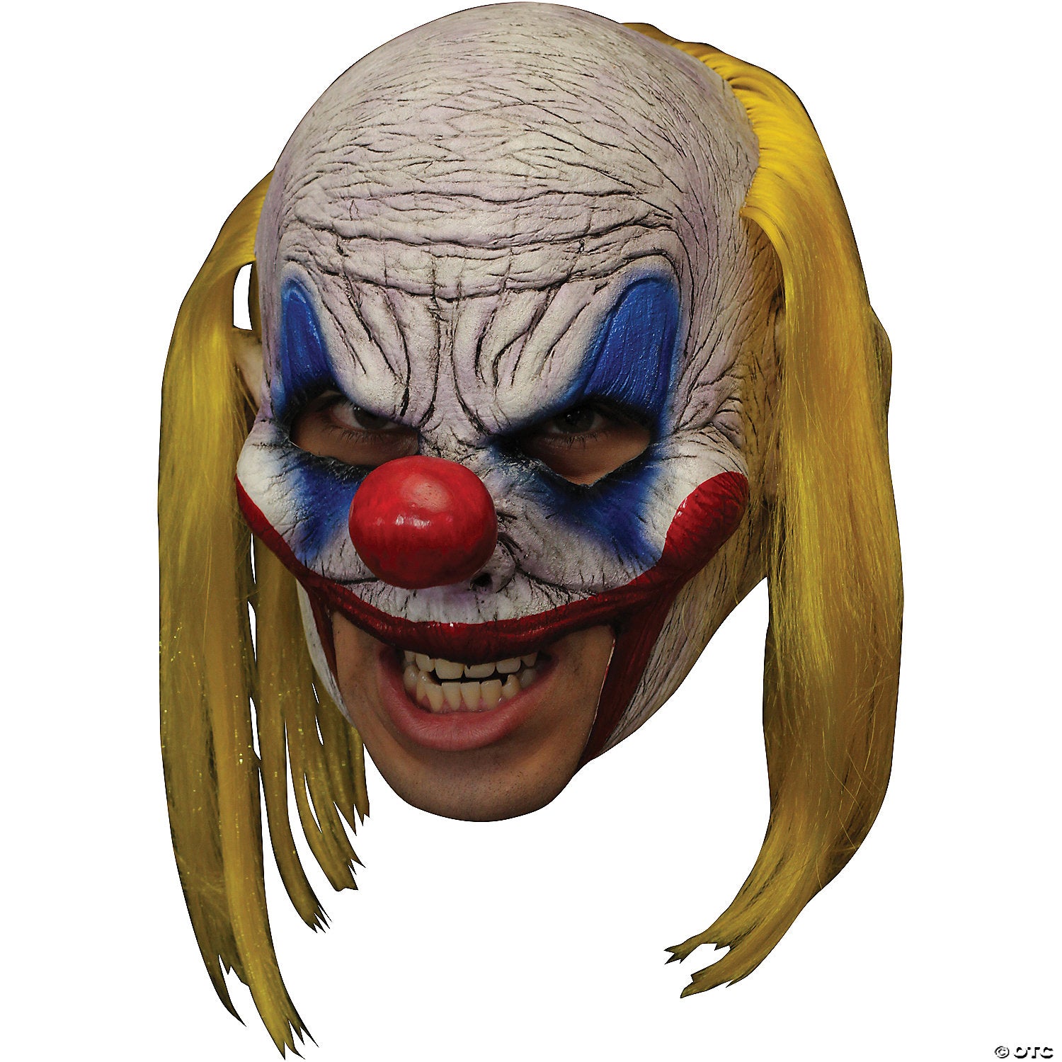 adults clooney clown mask with hair~tb27534