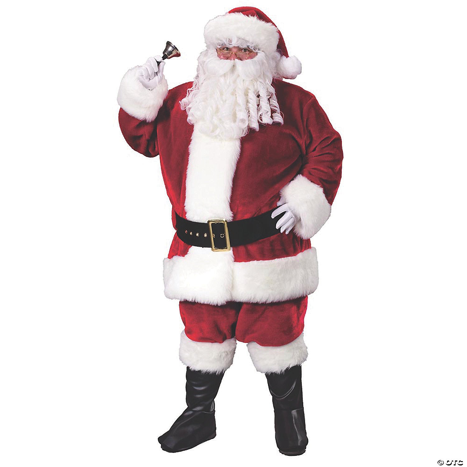 men s plush crimson santa suit costume~fw7513