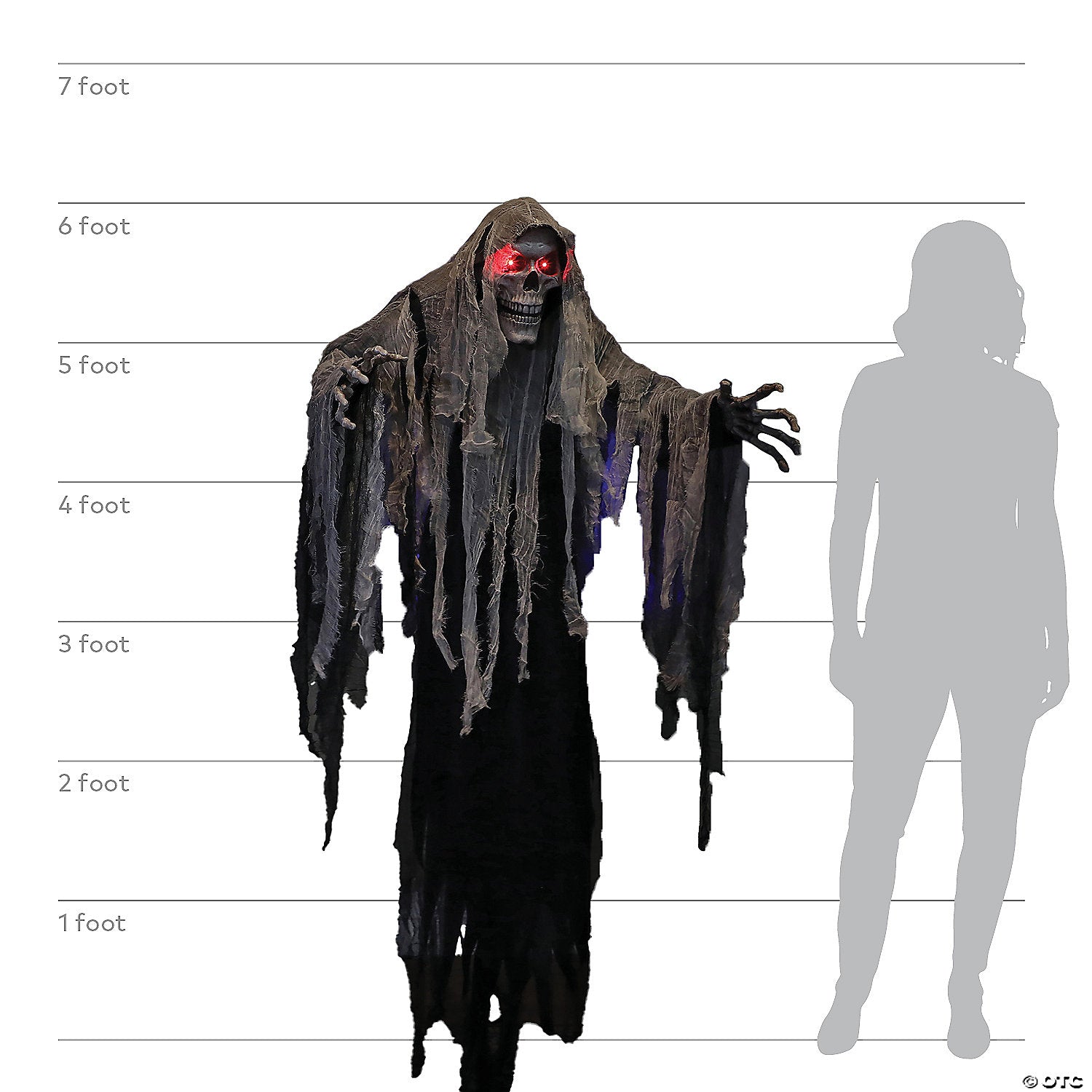 6 ft  hanging reaper halloween decoration~mr123903-a06