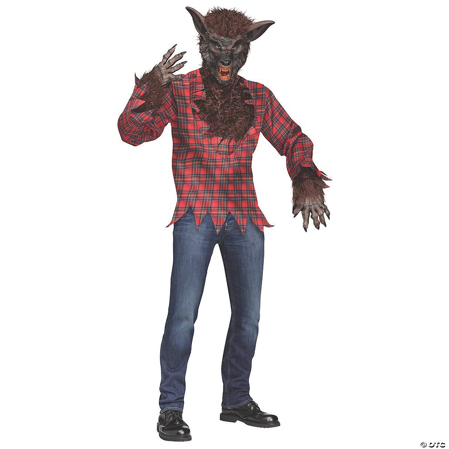 men s brown werewolf costume   standard~fw5409br