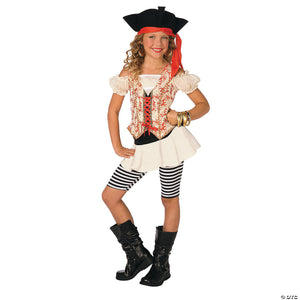 girl& 8217 s swashbuckler captain pirate costume   medium~lf4007md