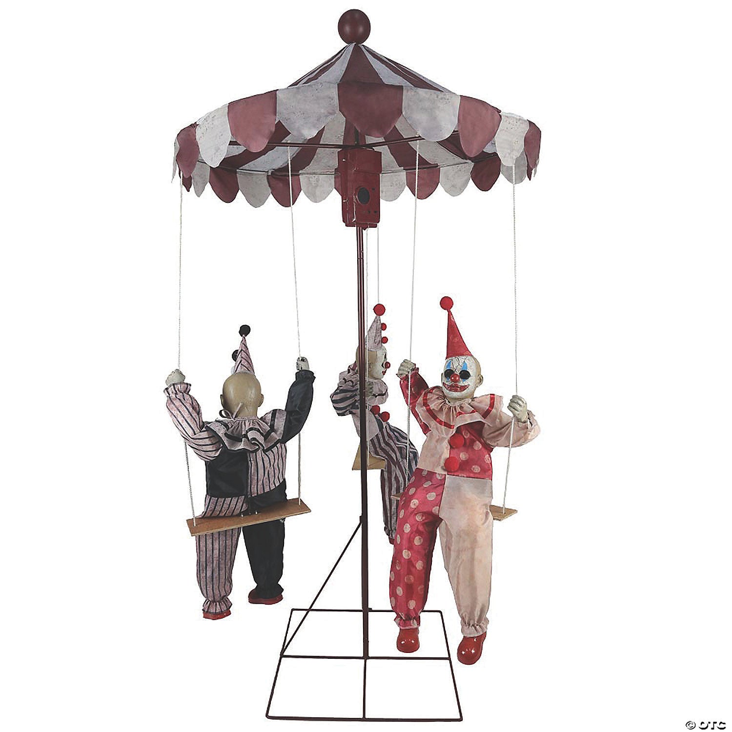 animated clown go round halloween decoration~mr124530