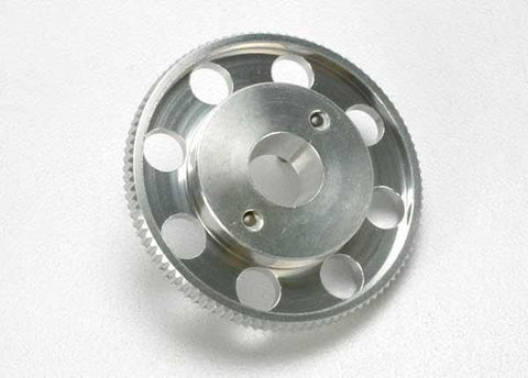 Flywheel, (larger, knurled for use with starter boxes) (TRX 2.5 and TRX 2.5R) (silver anodized)