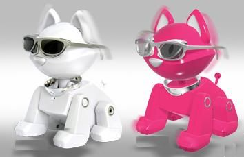 Hip Hop Kitty MP3 Robot Speakers Dance And Light Up To Music