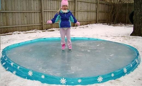 Kiddie Ice Skating Rink Measure 10 Feet  And Is The Perfect Backyard Winter Toy