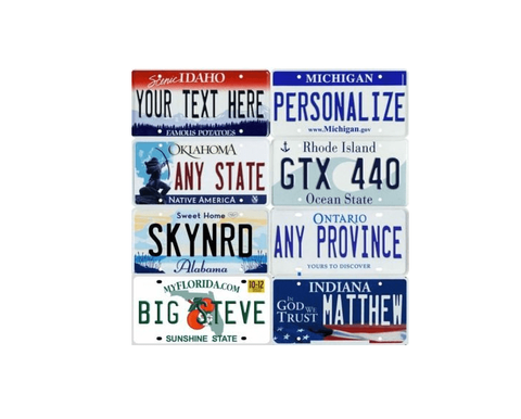 Kids Vanity License Plate Name For Ride On Cars & Vehicles