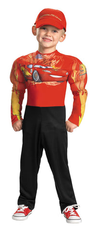 Boy's Lightning Mcqueen Muscle Costume - Cars 2 Costume